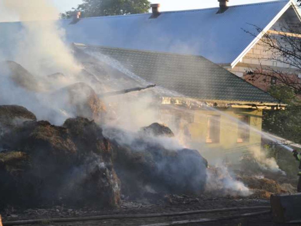 Pożar w gminie Strzegowo. Dym widoczny z odległości kilku kilometrów