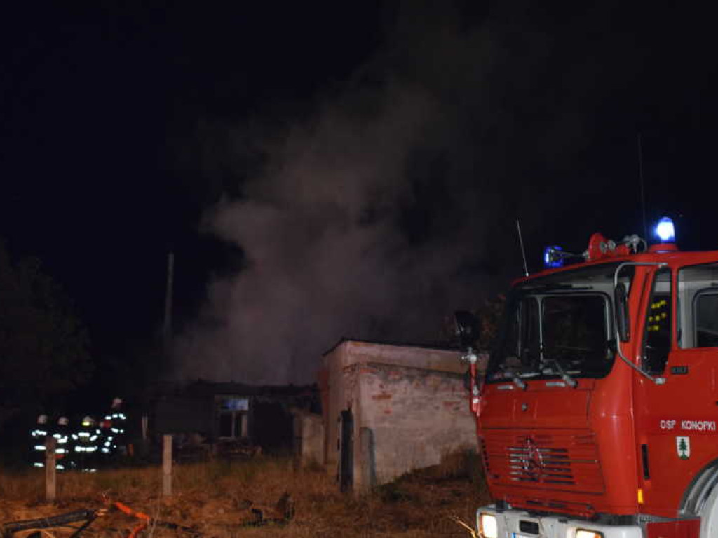 Kolejny nocny pożar w Konopkach