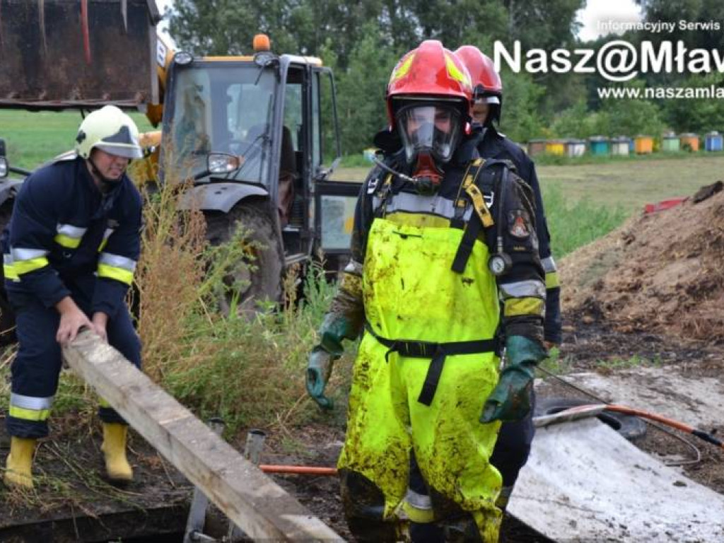 Krowa wpadła do szamba. Uratowali ją strażacy FOTORELACJA