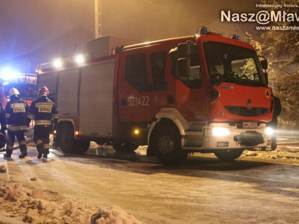 Z ostatniej chwili: pożar w Mławie. Nie żyje jedna osoba