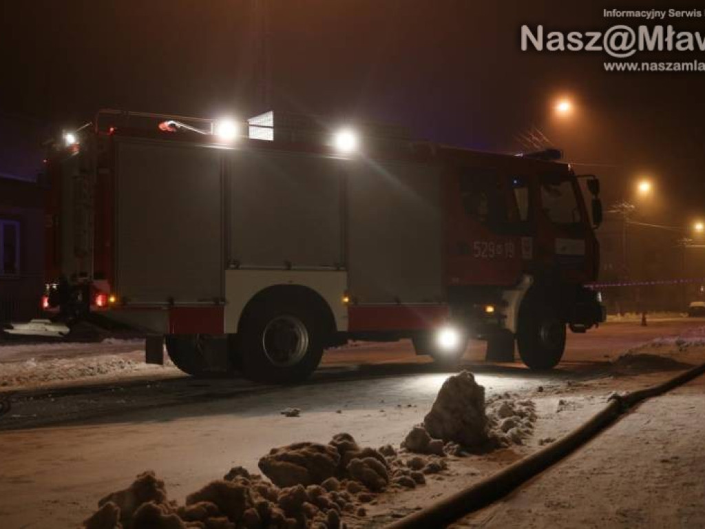 Z ostatniej chwili: pożar w Mławie. Nie żyje jedna osoba