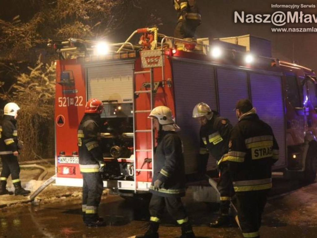 Z ostatniej chwili: pożar w Mławie. Nie żyje jedna osoba