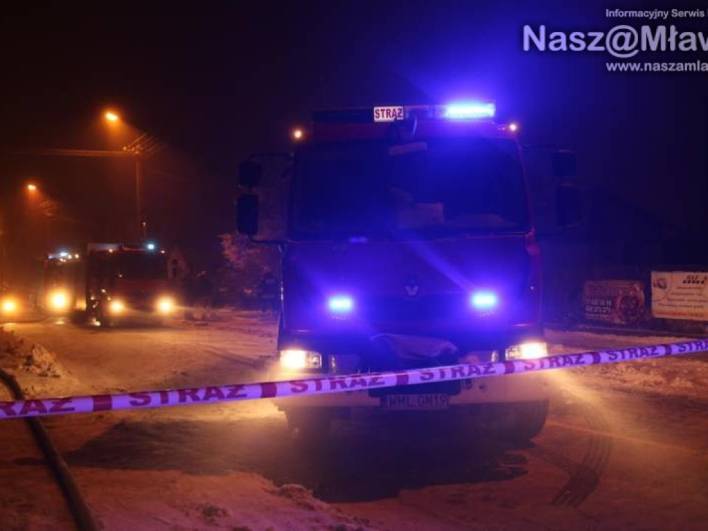 Z ostatniej chwili: pożar w Mławie. Nie żyje jedna osoba