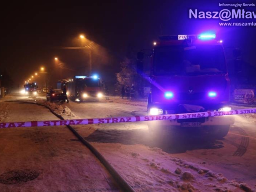 Z ostatniej chwili: pożar w Mławie. Nie żyje jedna osoba