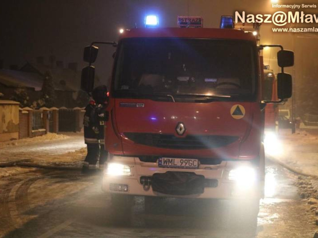 Z ostatniej chwili: pożar w Mławie. Nie żyje jedna osoba