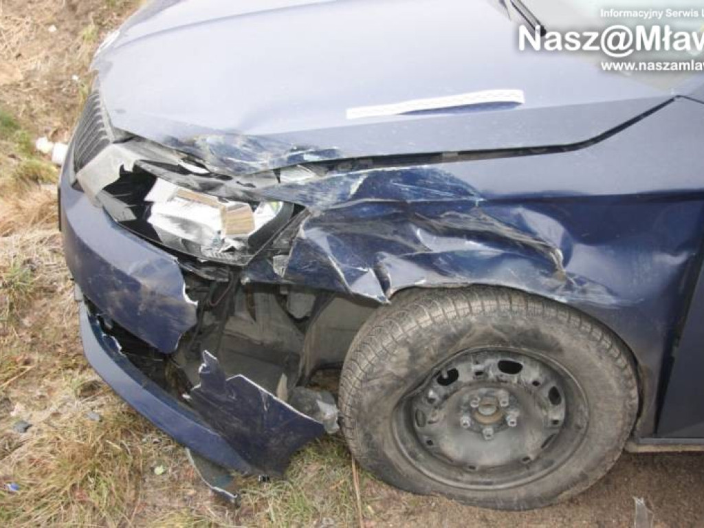 Wypadek na trasie Mława - Szydłowo. Jedna osoba ranna