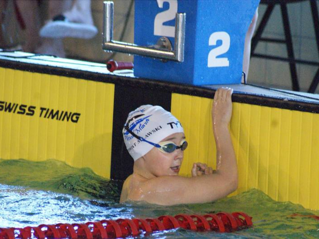 Goście specjalni na mławskim basenie. Od medalistki po prezesa