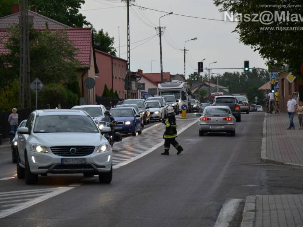 Pożar samochodu w Strzegowie. Na 