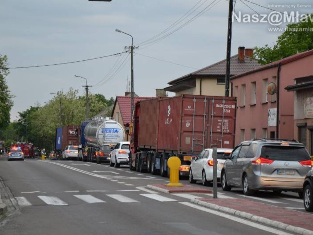Pożar samochodu w Strzegowie. Na 