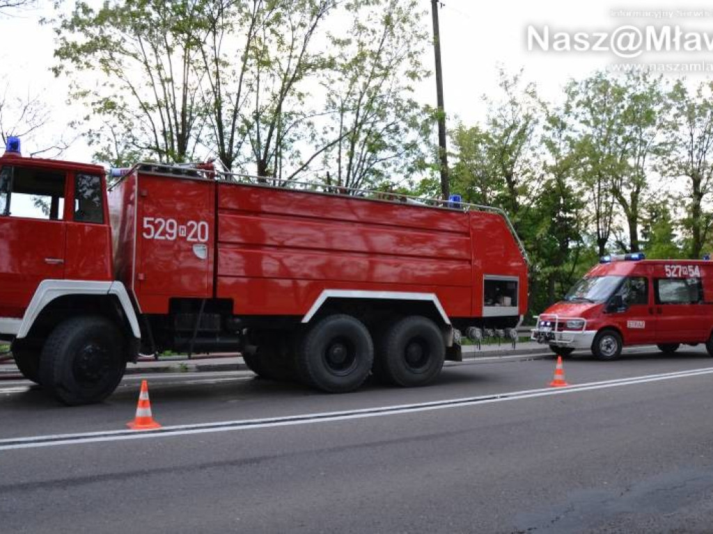 Pożar samochodu w Strzegowie. Na 