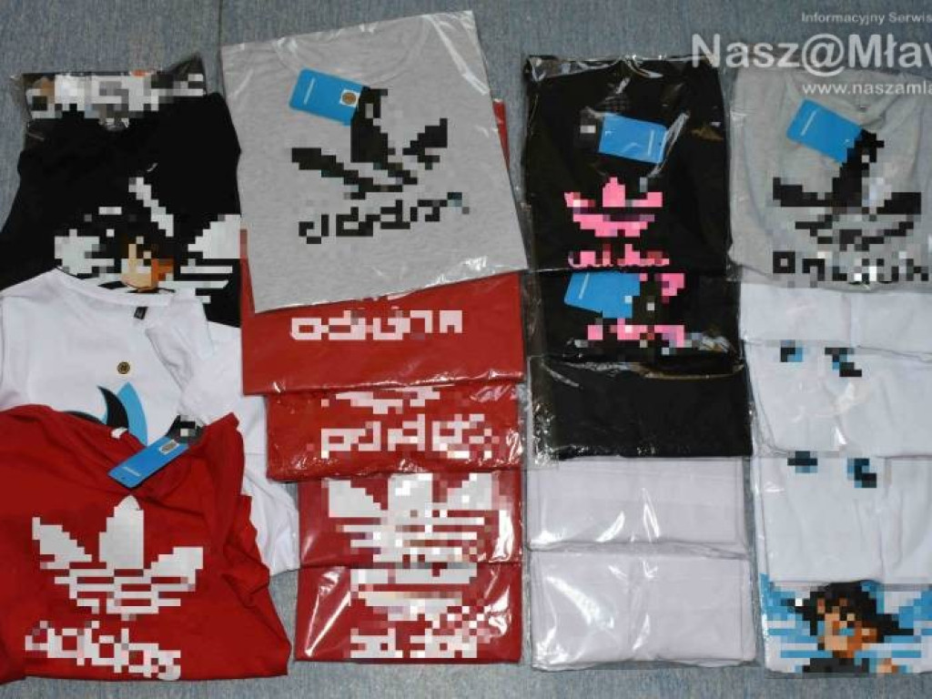 Podróbki na targu. Towary miały metki znanych marek