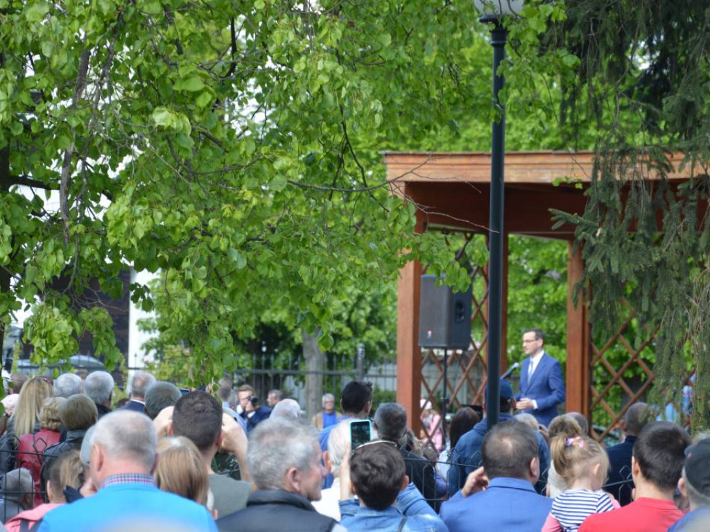 Mława gorąco powitała premiera polskiego rządu Mateusza Morawieckiego