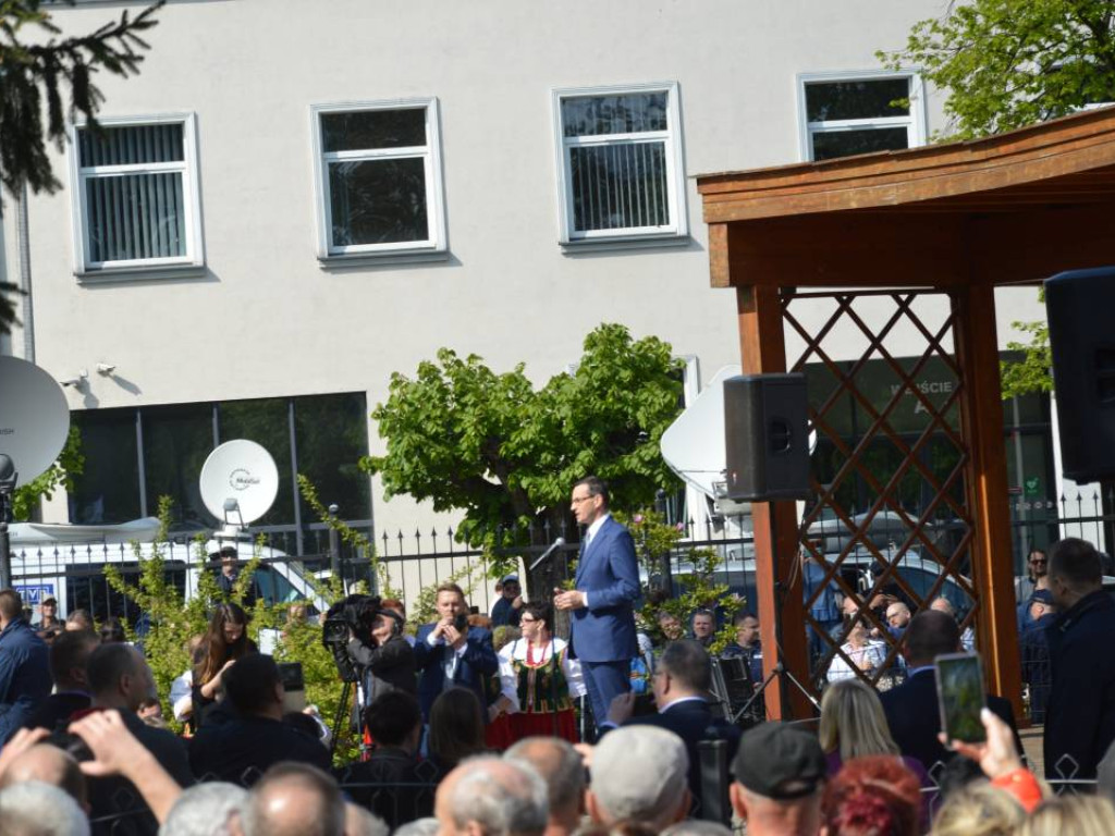 Mława gorąco powitała premiera polskiego rządu Mateusza Morawieckiego