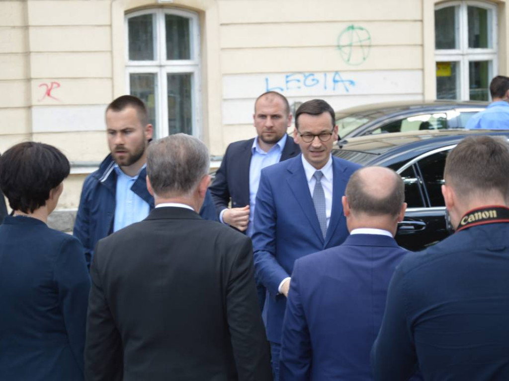 Mława gorąco powitała premiera polskiego rządu Mateusza Morawieckiego