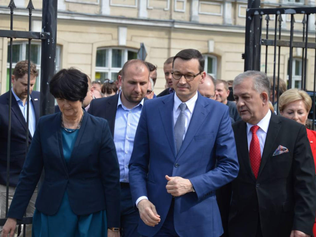 Mława gorąco powitała premiera polskiego rządu Mateusza Morawieckiego