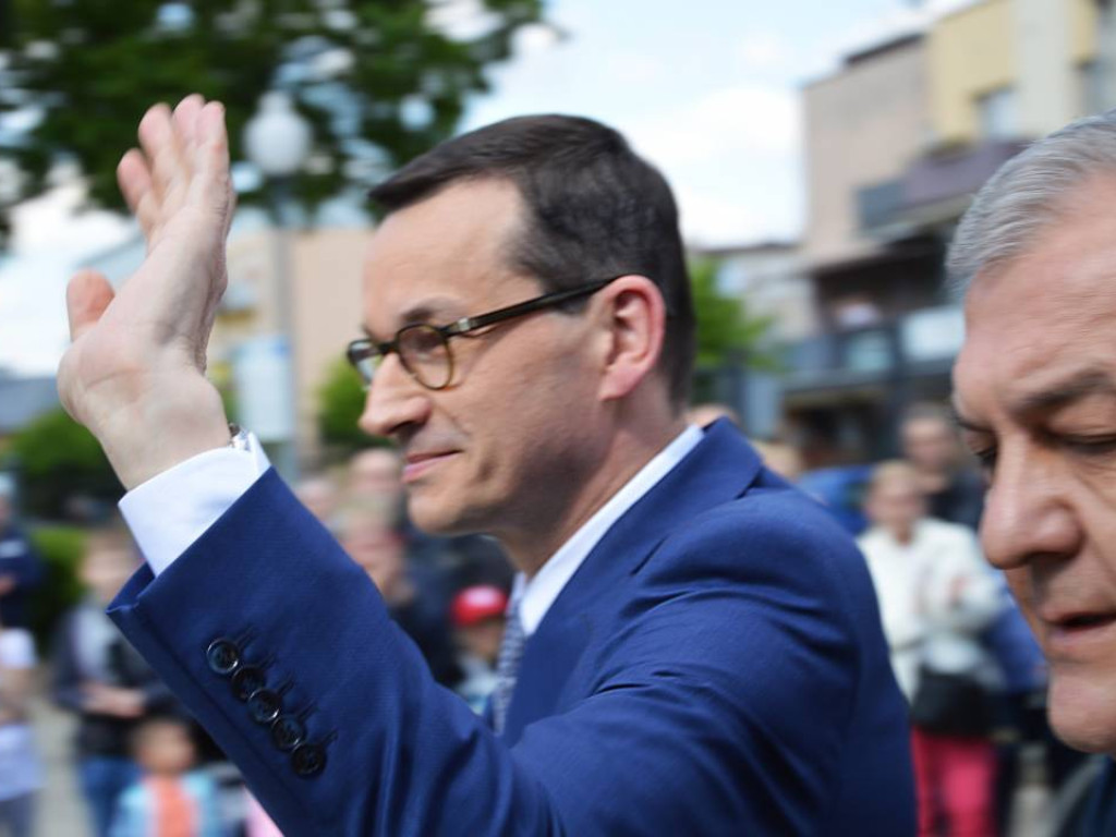Mława gorąco powitała premiera polskiego rządu Mateusza Morawieckiego