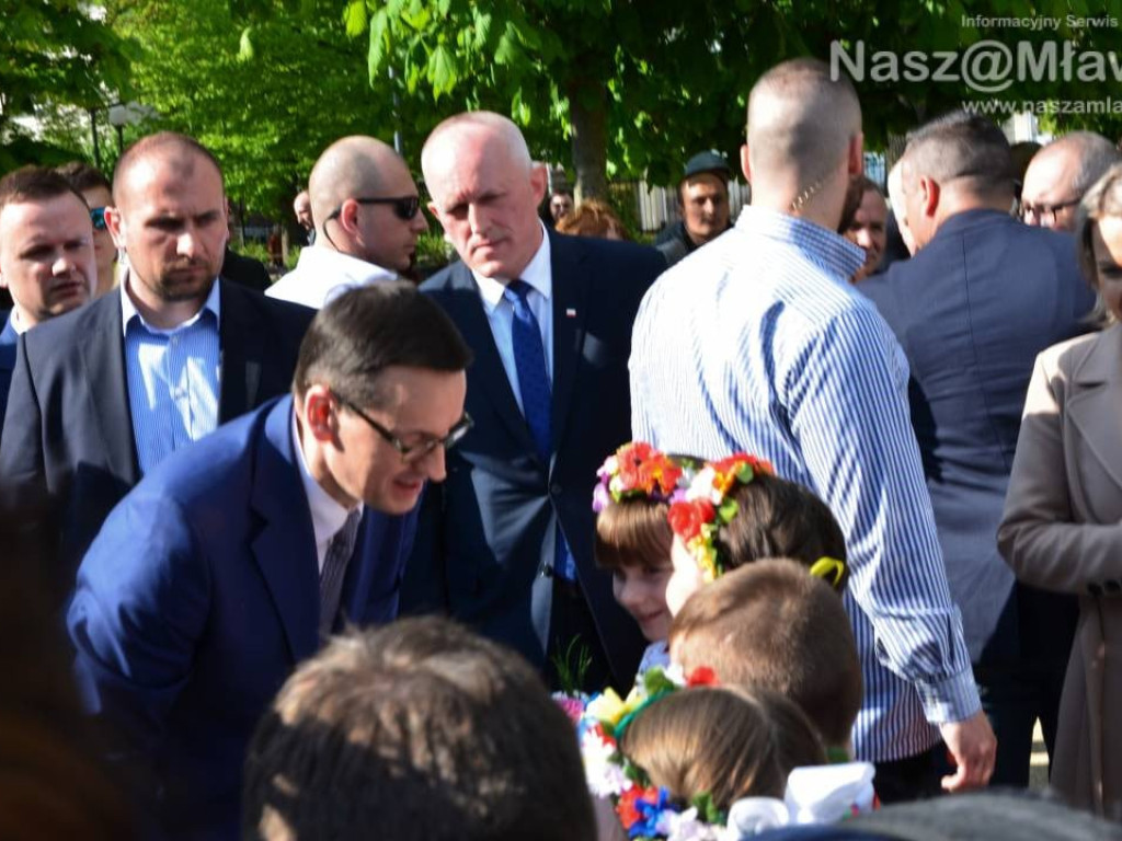 Mława gorąco powitała premiera polskiego rządu Mateusza Morawieckiego