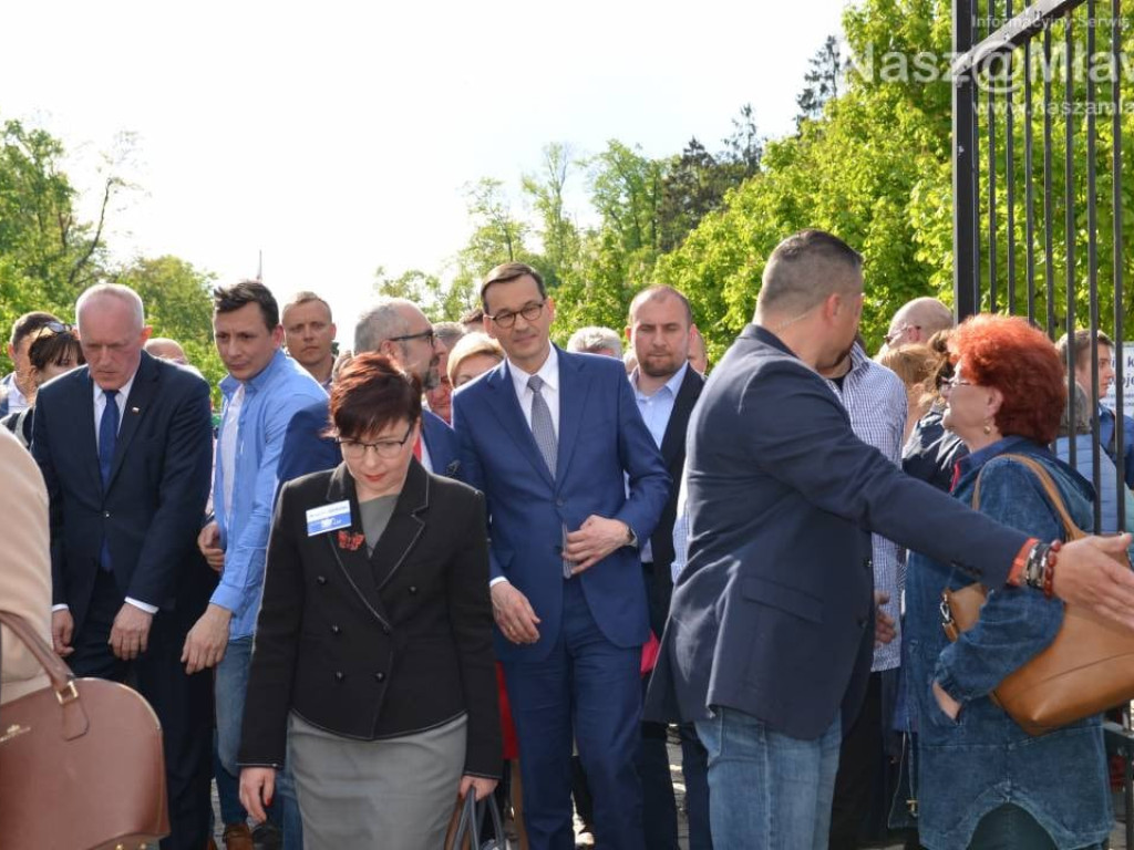 Mława gorąco powitała premiera polskiego rządu Mateusza Morawieckiego