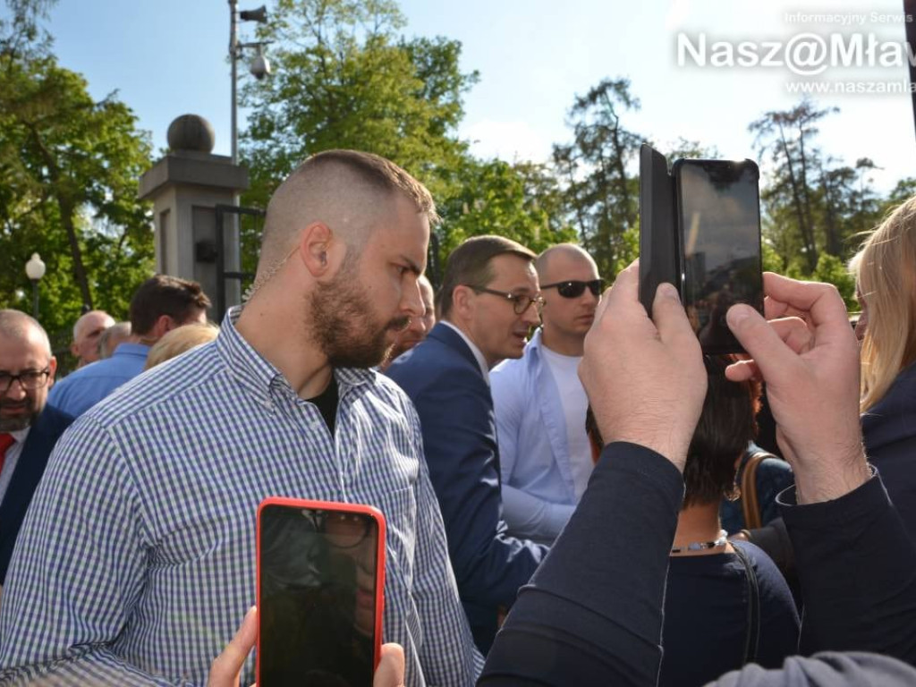 Mława gorąco powitała premiera polskiego rządu Mateusza Morawieckiego