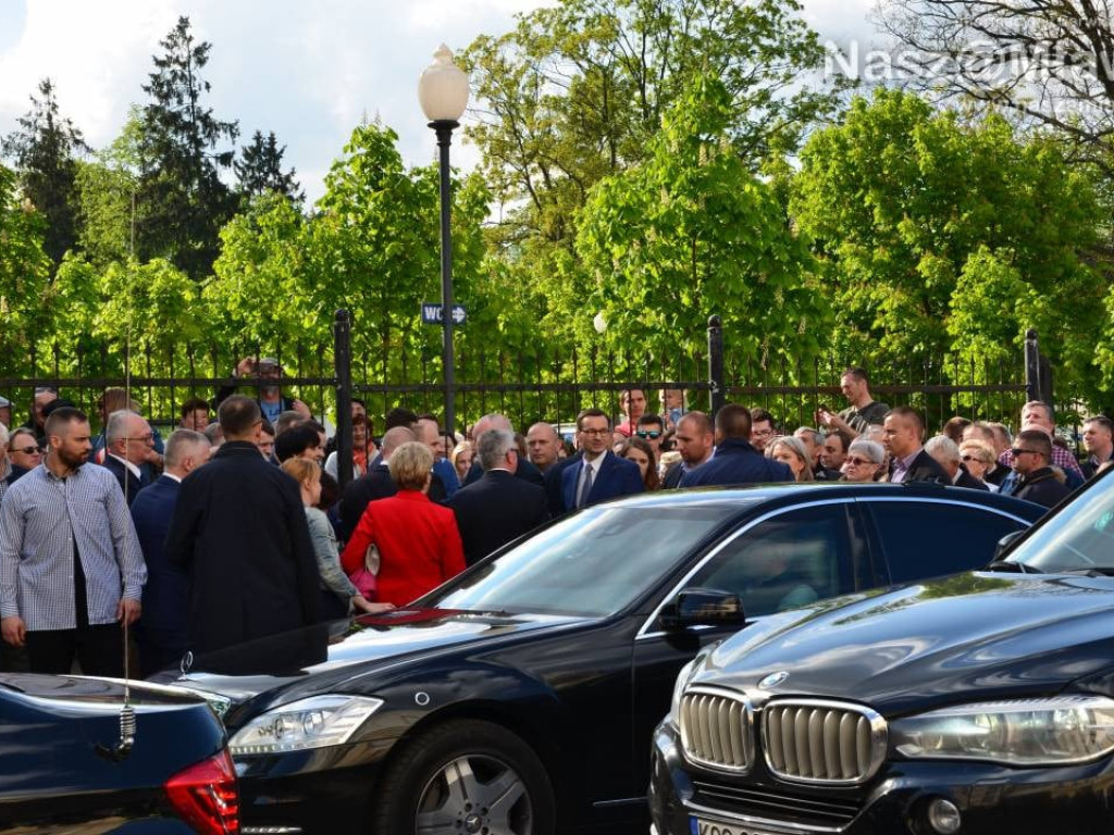 Mława gorąco powitała premiera polskiego rządu Mateusza Morawieckiego