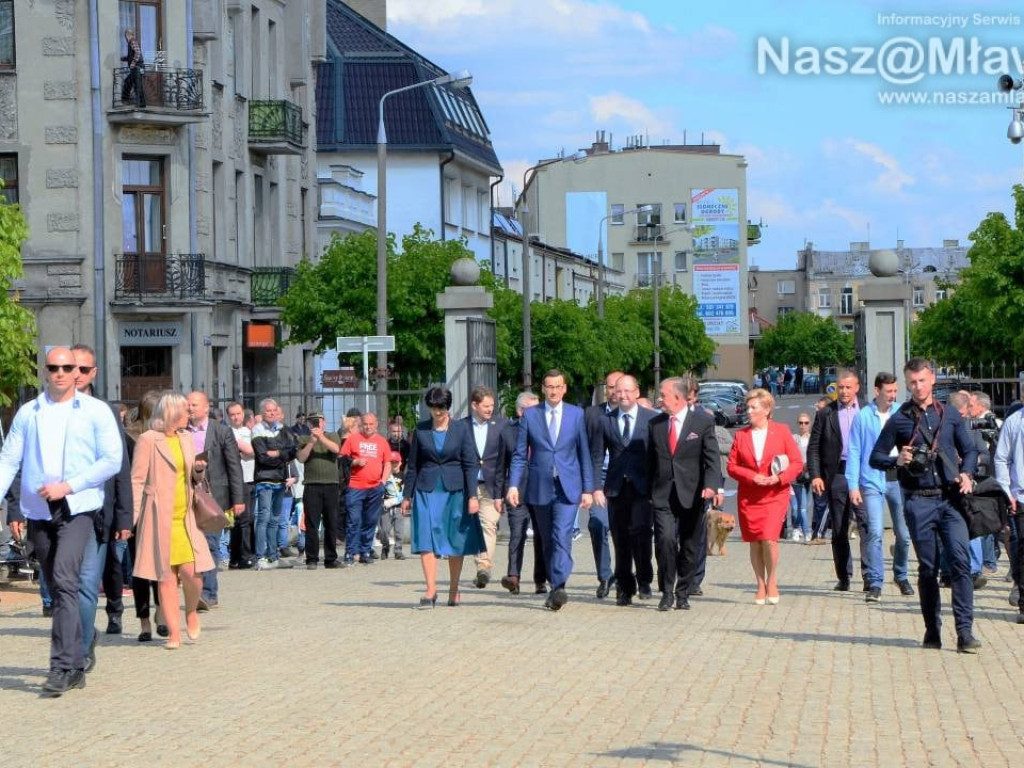 Mława gorąco powitała premiera polskiego rządu Mateusza Morawieckiego