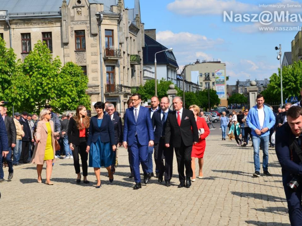 Mława gorąco powitała premiera polskiego rządu Mateusza Morawieckiego