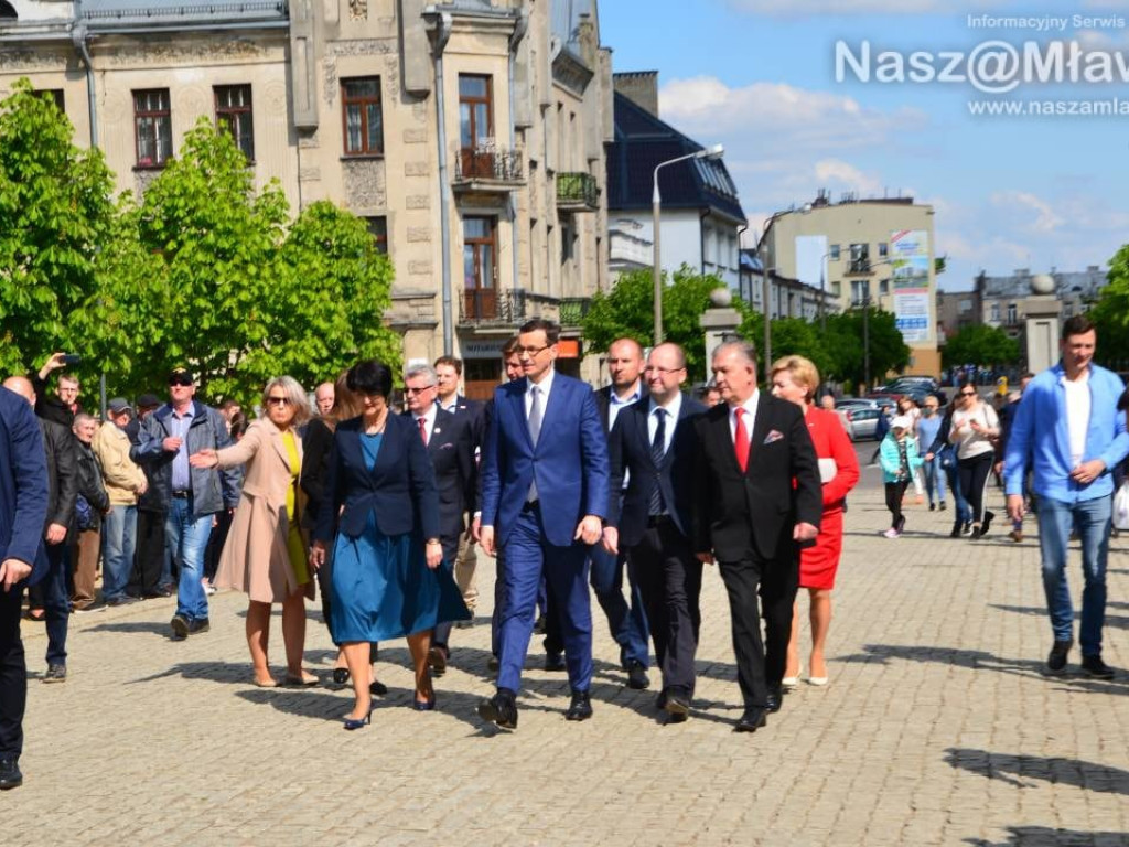 Mława gorąco powitała premiera polskiego rządu Mateusza Morawieckiego