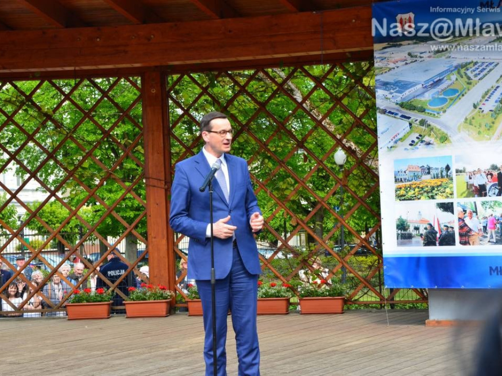 Mława gorąco powitała premiera polskiego rządu Mateusza Morawieckiego