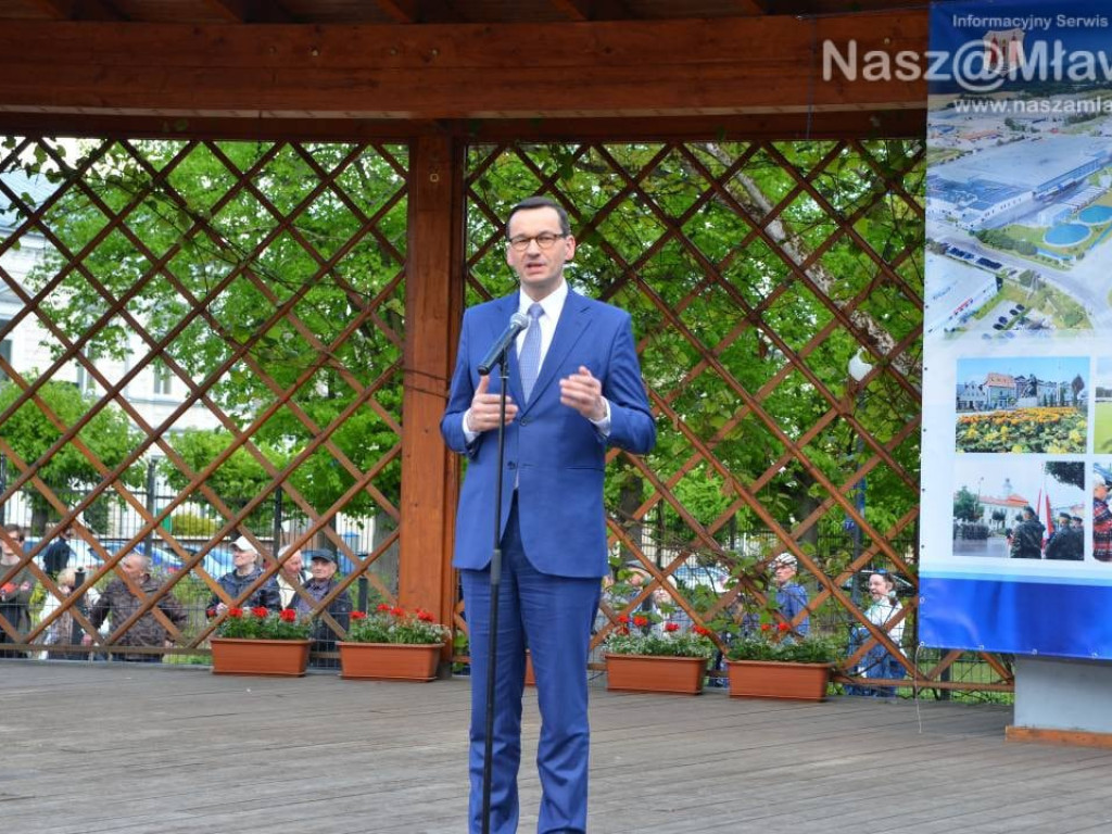 Mława gorąco powitała premiera polskiego rządu Mateusza Morawieckiego