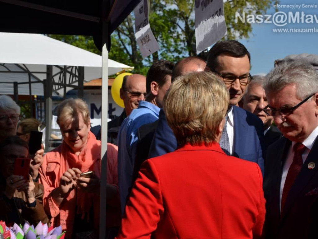 Mława gorąco powitała premiera polskiego rządu Mateusza Morawieckiego