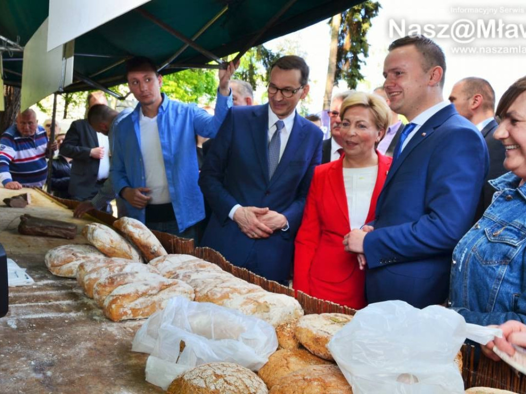 Mława gorąco powitała premiera polskiego rządu Mateusza Morawieckiego