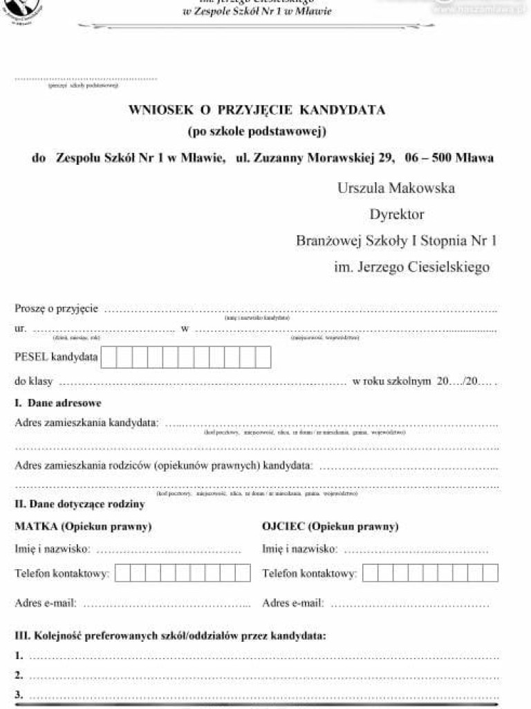Rodzicu! Pobierz wniosek do szkoły średniej z naszamlawa.pl. Ruszył nabór