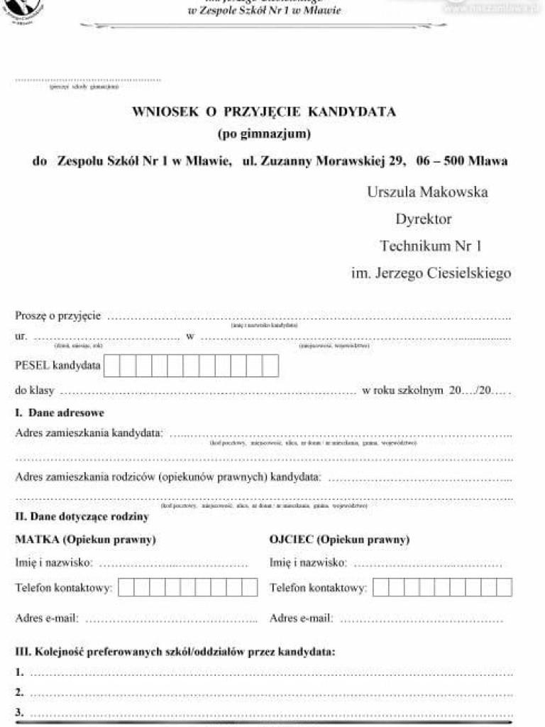 Rodzicu! Pobierz wniosek do szkoły średniej z naszamlawa.pl. Ruszył nabór