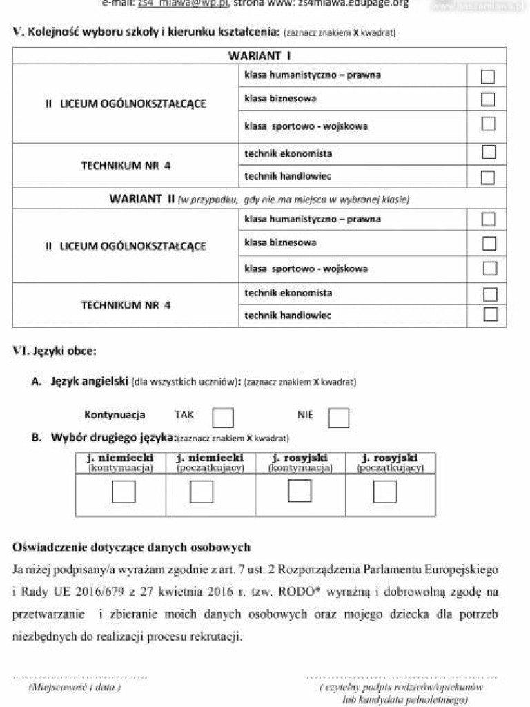 Rodzicu! Pobierz wniosek do szkoły średniej z naszamlawa.pl. Ruszył nabór