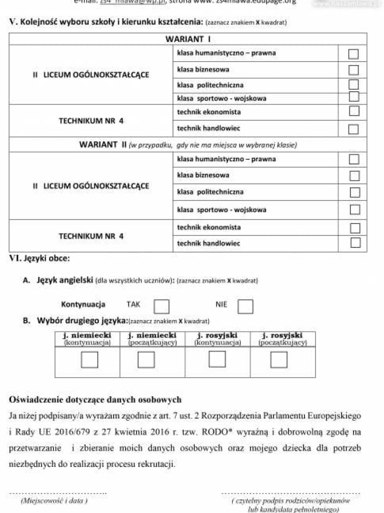 Rodzicu! Pobierz wniosek do szkoły średniej z naszamlawa.pl. Ruszył nabór