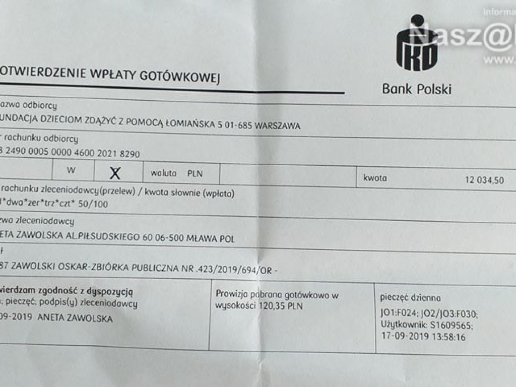 Zbierali na sprzęt rehabilitacyjny i ortopedyczny