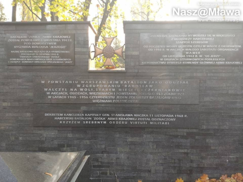 Mławscy uczniowie odwiedzili groby na Powązkach w Warszawie