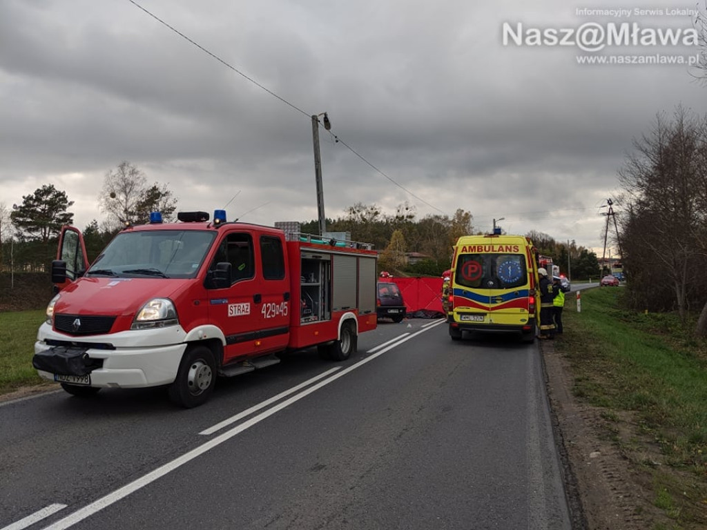 Wypadek w Mławce. Kobieta zginęła na miejscu [AKTUALIZACJA]