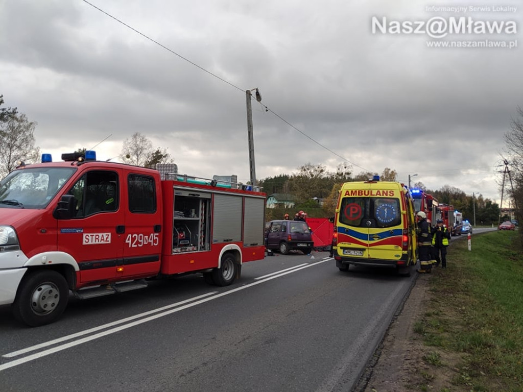 Wypadek w Mławce. Kobieta zginęła na miejscu [AKTUALIZACJA]