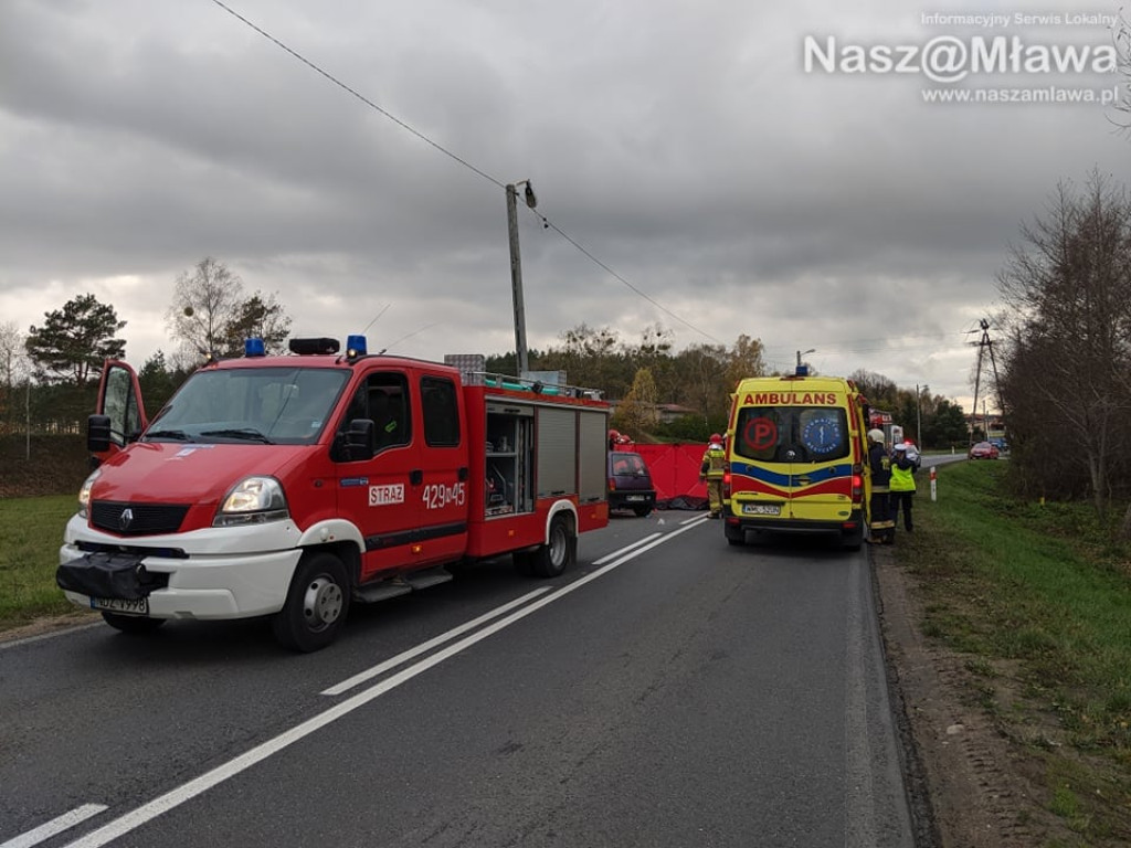 Wypadek w Mławce. Kobieta zginęła na miejscu [AKTUALIZACJA]