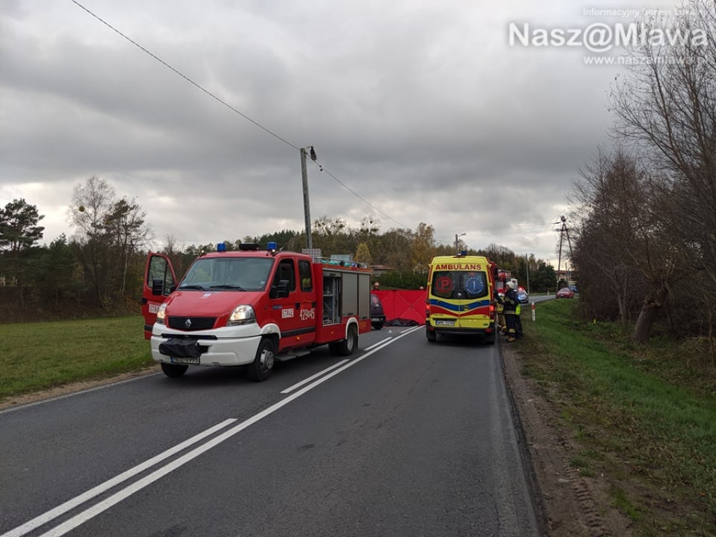 Wypadek w Mławce. Kobieta zginęła na miejscu [AKTUALIZACJA]