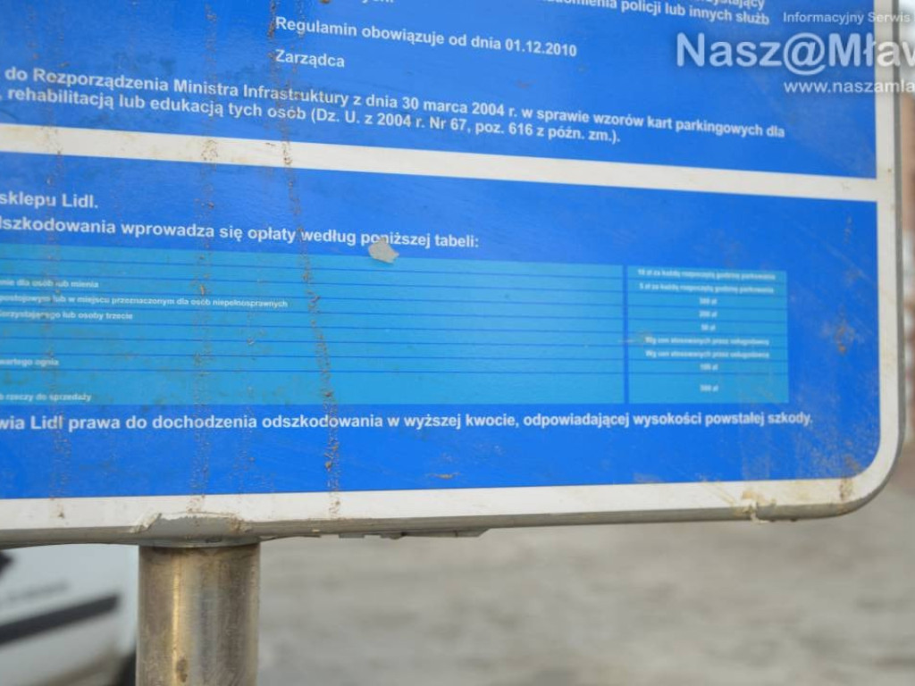 Mława. Płatny parking przed marketem przy policji. Dotkliwe kary