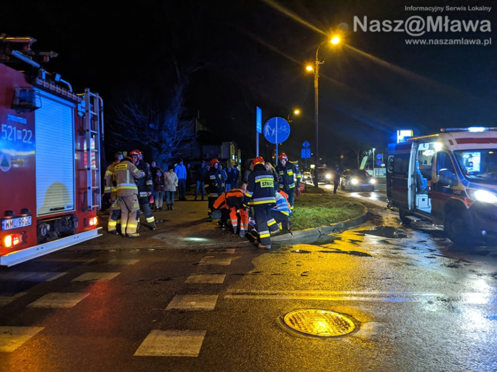 Pieszy potrącony na skrzyżowaniu z al. Piłsudskiego [FILM I ZDJĘCIA]
