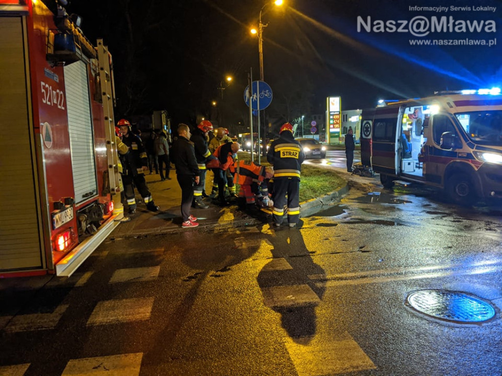 Pieszy potrącony na skrzyżowaniu z al. Piłsudskiego [FILM I ZDJĘCIA]