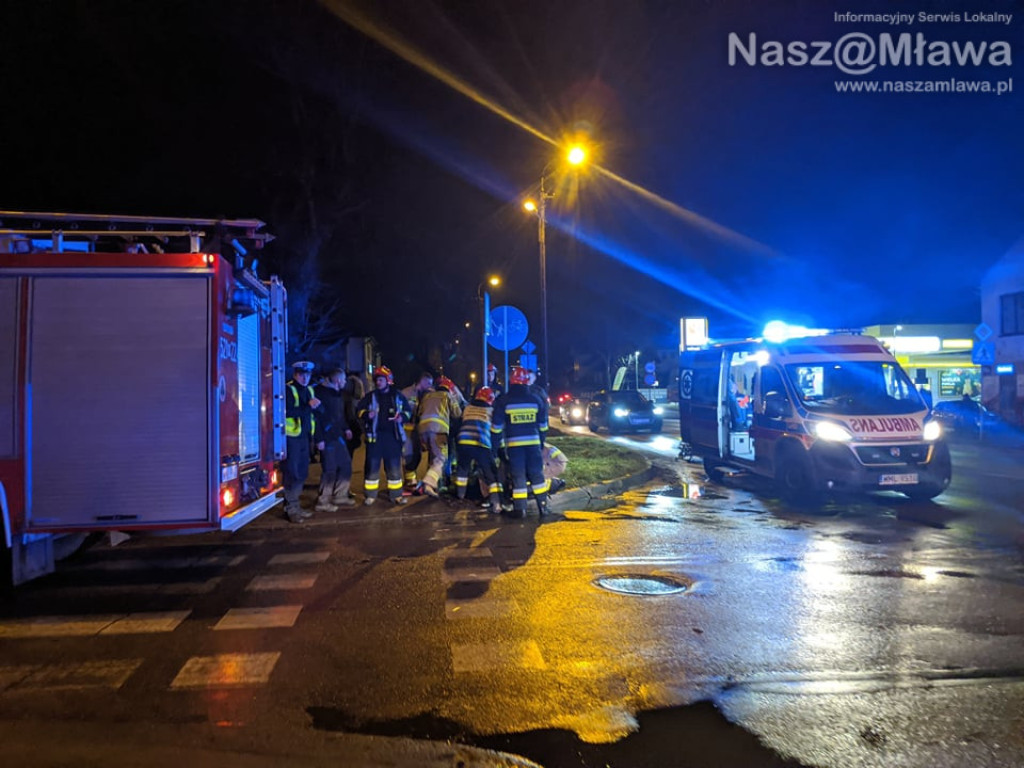 Pieszy potrącony na skrzyżowaniu z al. Piłsudskiego [FILM I ZDJĘCIA]