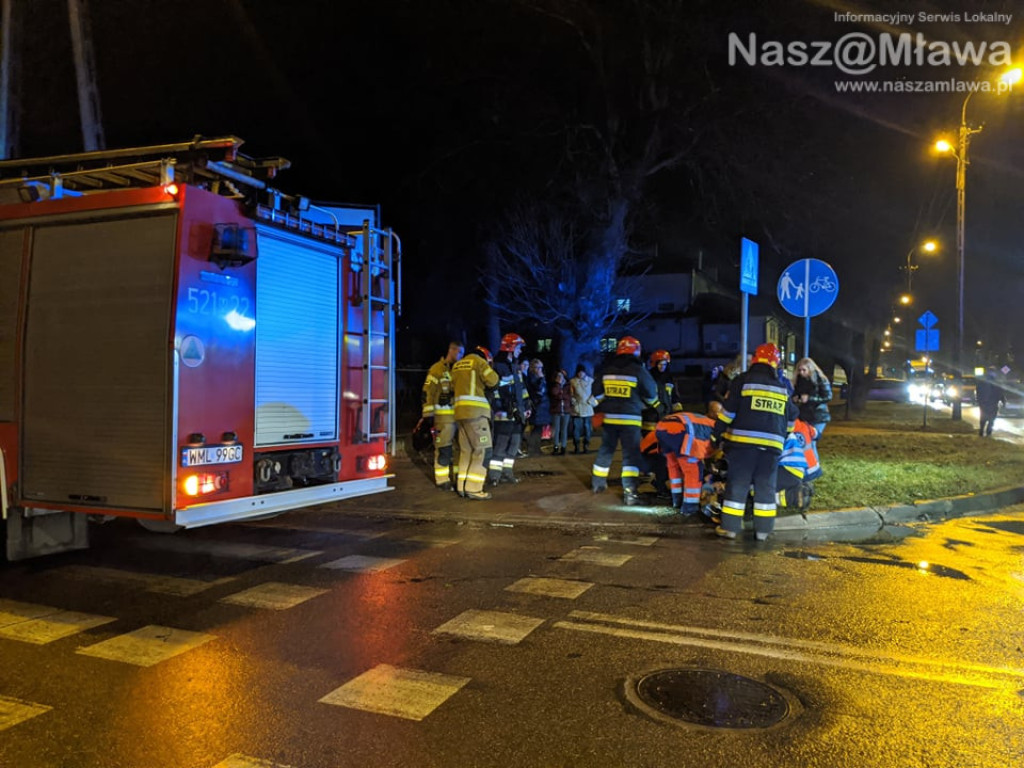 Pieszy potrącony na skrzyżowaniu z al. Piłsudskiego [FILM I ZDJĘCIA]