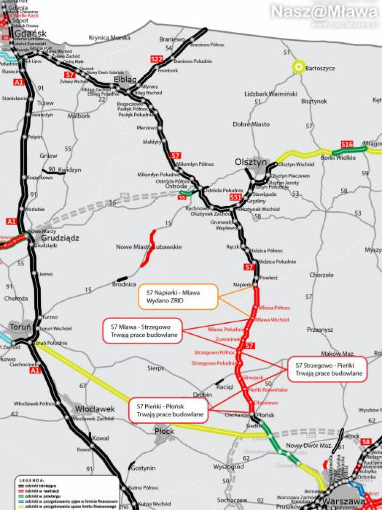 Budowa S7 Napierki - Mława może ruszać