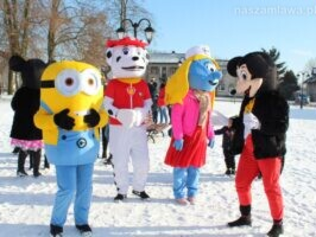 Parada maskotek dla WOŚP w Szreńsku i w Mławie