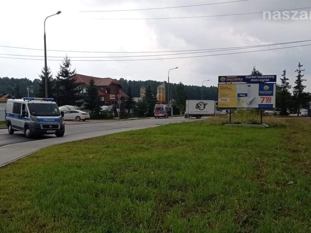 Zablokowany wjazd do Mławy. Wypadek na Płockiej [ZDJĘCIA]