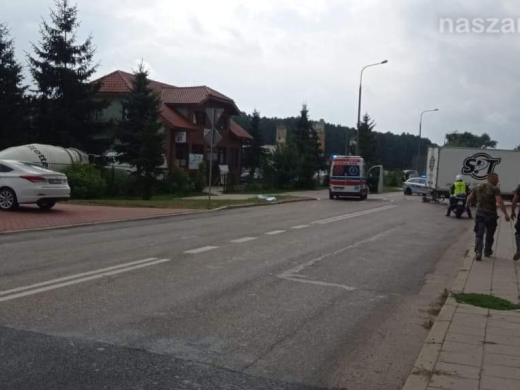 Zablokowany wjazd do Mławy. Wypadek na Płockiej [ZDJĘCIA]